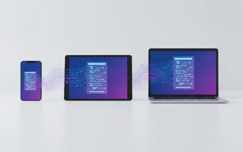 Единая кодовая база Flutter рендерится на телефон, планшет и десктоп через один движок