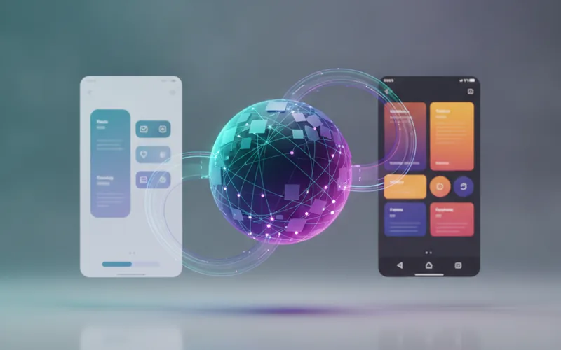 Kotlin Multiplatform: общий модуль бизнес-логики соединяется с нативным интерфейсом iOS и Android