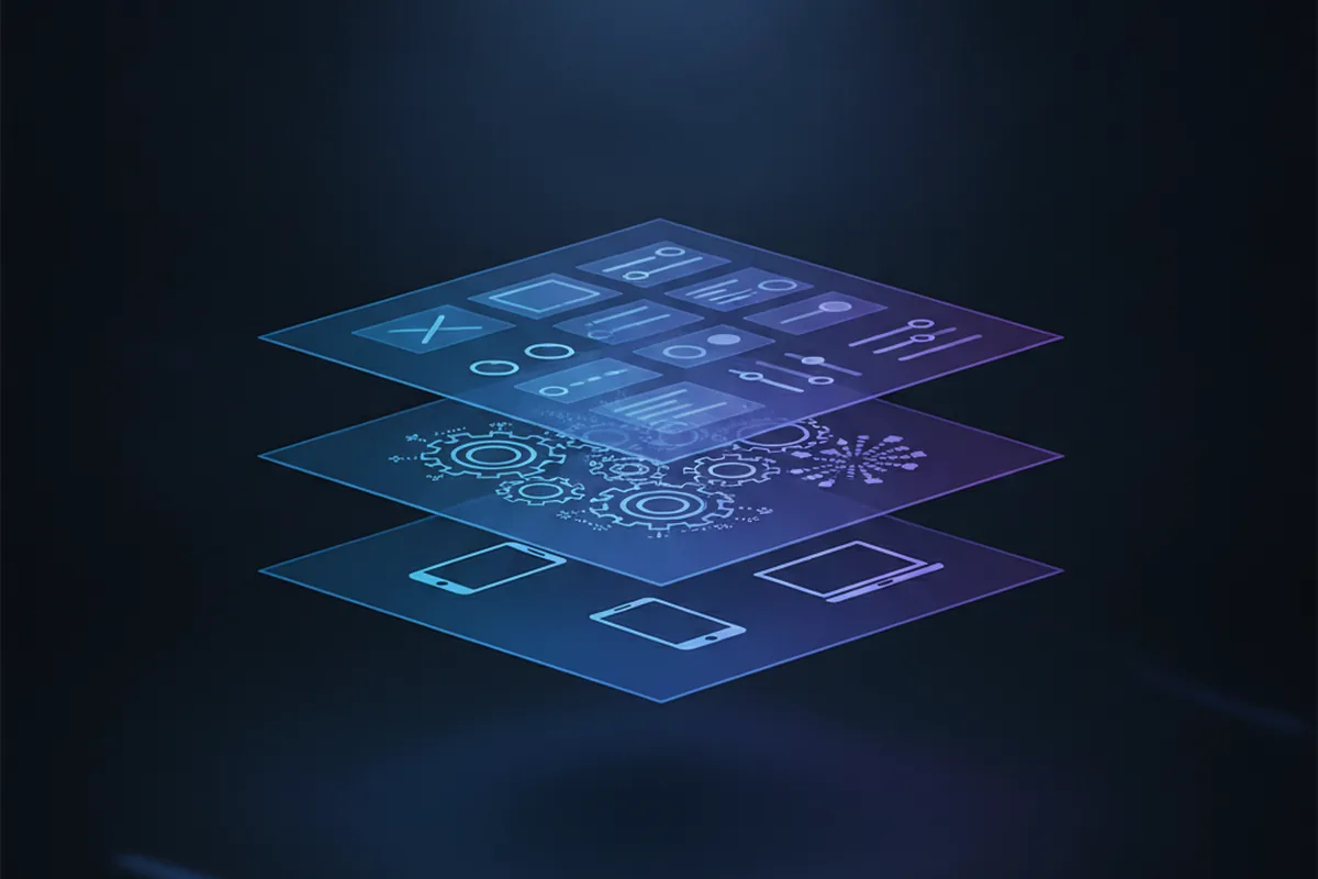 Трёхслойная архитектура Flutter: виджеты Framework, движок рендеринга Engine и платформенный Embedder