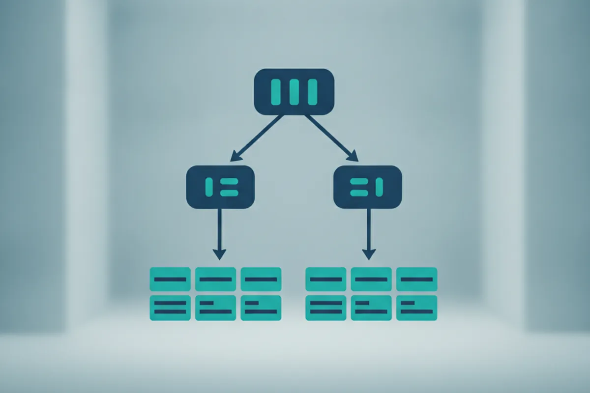 Схема работы B-Tree индекса: от узла дерева к строкам таблицы