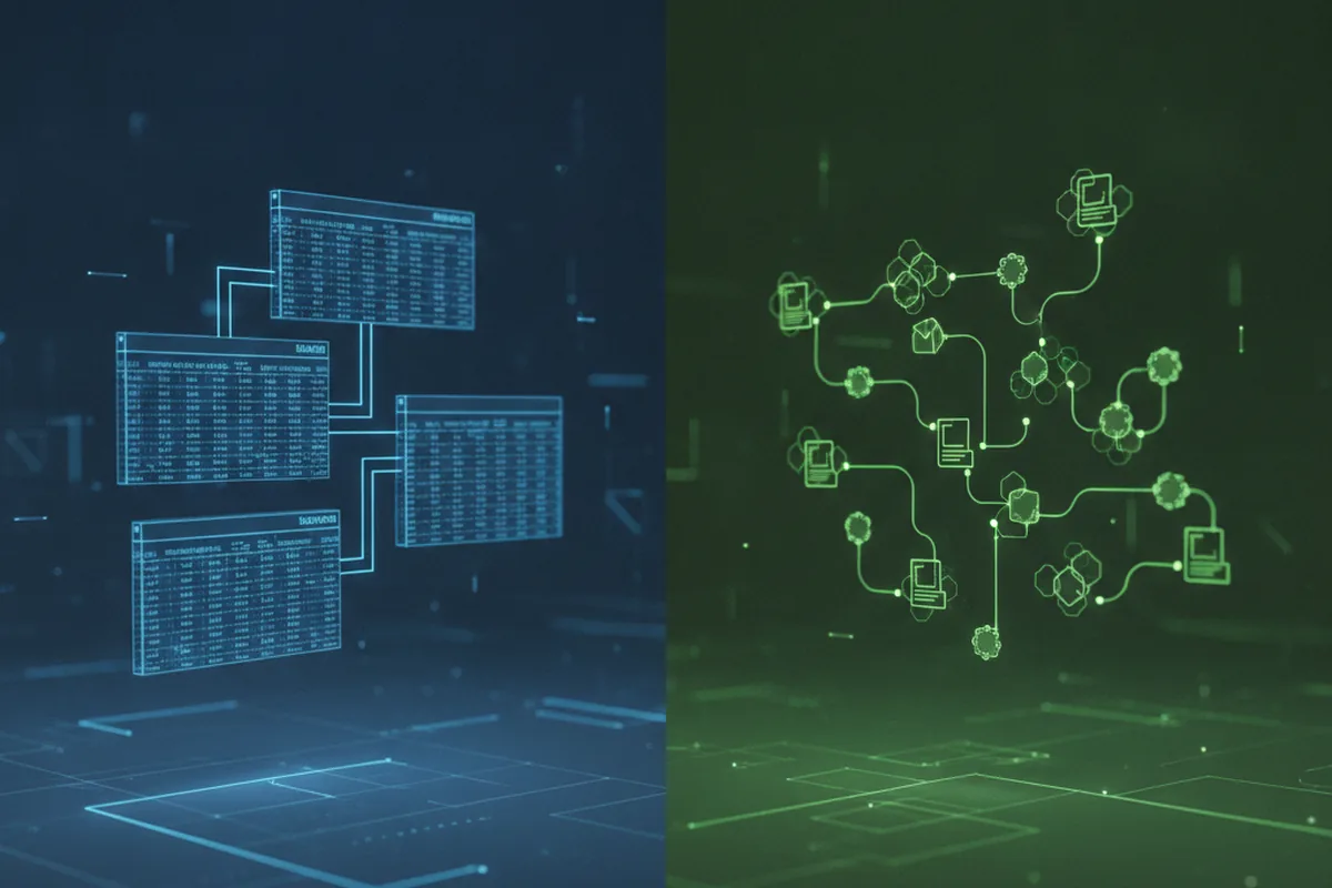 Сравнение архитектур SQL и NoSQL: структурированные таблицы против гибких связанных документов